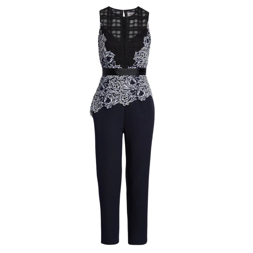 REVOLVE Chelsea28 Lace Bodice Mixed Media Jumpsuit - Picture 9 of 10